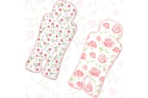 Qunclay 2 Pcs Gel Car Seat Cooler Pad for Baby Cooling Pad for Stroller Breathable Universal Car Cooler Mat Multifunctional Baby Stroller Seat Liner Cushion Chair(Flower)