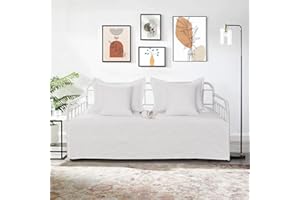 TieyaChkis 5 Piece Daybed Cover Set Twin Daybed Bedding Sets for All Season Lightweight Daybed Comforter with Matching Shams&