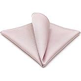 S&W SHLAX&WING Mens Pocket Square Solid Color Plain Blue Red Grey Large for Suit