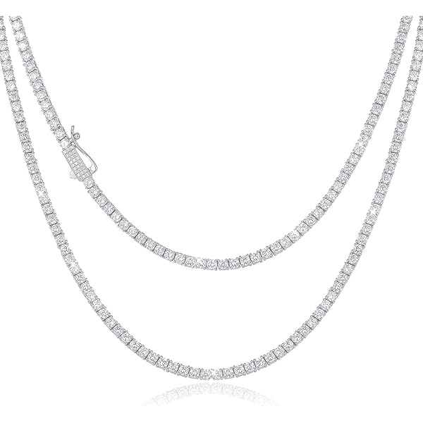 アクセサリー Tennis Necklace grillz 925 10mm 1 Row Tennis Chain – Grillz.com