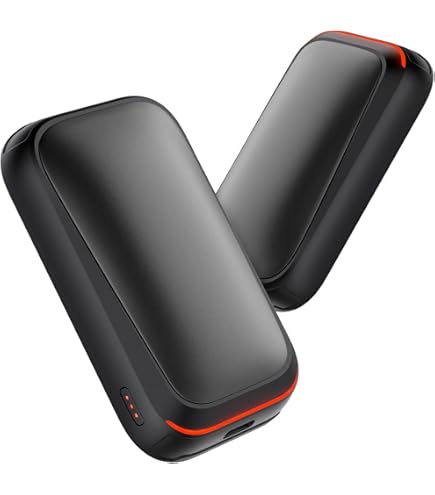 Chauffe-mains rechargeables, lot de 2, chauffe-mains électriques magnétiques 6000 mAh, 20 heures d'autonomie USB, chauffe-mains de poche USB | Leroy Merlin
