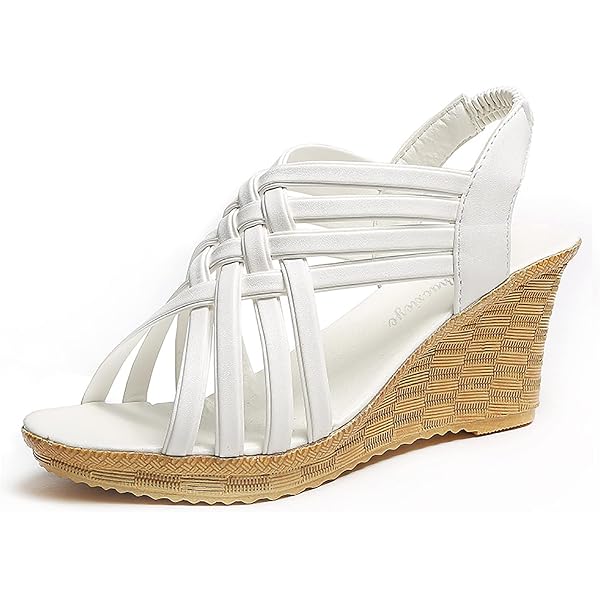 Onex Women's Puffy Wedge Sandals - Silver, Size 7, 2.75 Inch Heel, Leather Upper, Padded Footbed - View #7
