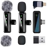 ordele Wireless Lavalier Mic for iPhone,Android,PC,Live Stream, Vlog(Black) | For live streaming, YouTube, TikTok, video recording and interviews