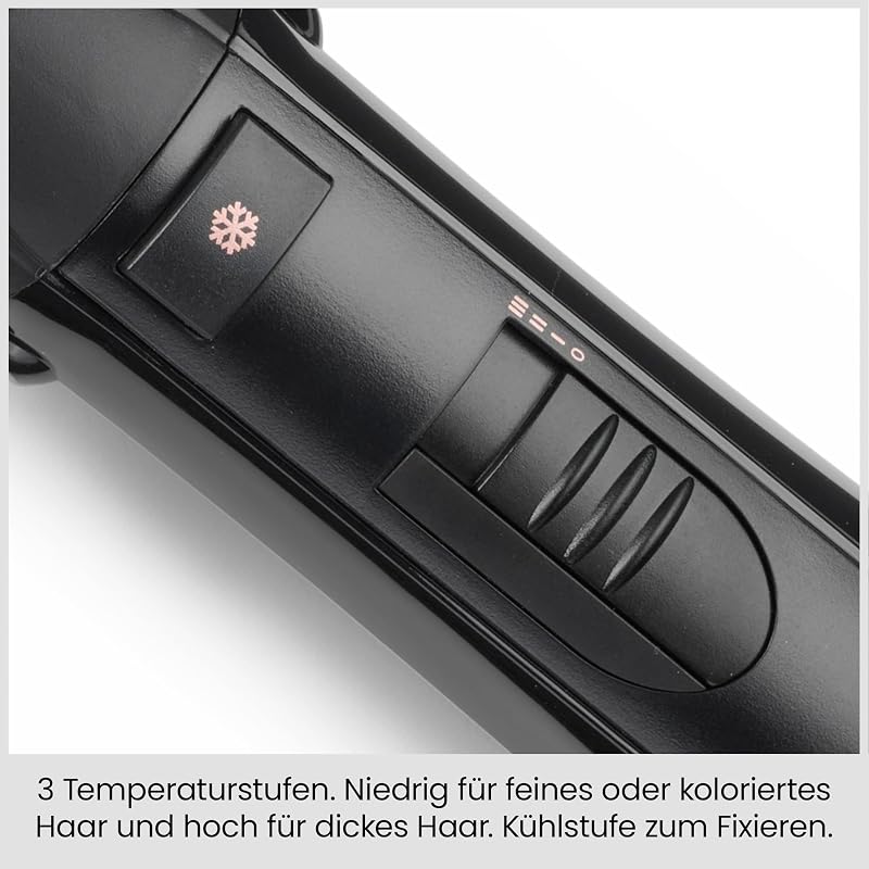 Smooth Finish 1200 – 4‑in‑1 Warmluftbürste zum Trocknen, Formen, Glätten & Volumenstyling, Ionen‑ & Keramiktechnologie, 4 Aufsätze, 1200W, Schwarz/Pink, AS122E