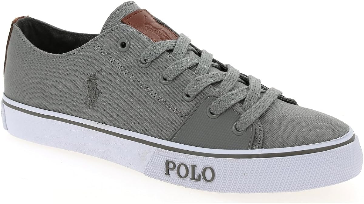 POLO Ralph Lauren Baskets Basses Homme Sneakers Cantor Gris 42