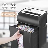 VidaTeco Cross-Cut Paper Shredder 15 Sheet 60 Min Heavy Duty 20L Bin P-4 view 4