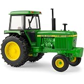 TOMY John Deere 4240 Tractor 1:32 Scale Die-Cast Farm Vehicle with 2WD Drivetrain, Steerable Front Axle, Front Weights &amp; Detailed Cab Interior
