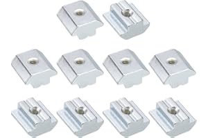 uxcell t Nuts, 10pcs - Galvanized Carbon Steel t Slot Bolts, 4545 Series M5 Hammer Head Fastener, Sliding t Nuts for Aluminum