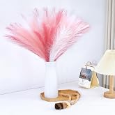 MUUNC Pink Pampas Grass Decor 30 Pcs 21.7 Inch Faux Pampas Grass Bulk Artificial Dried Flowers Small Vase Filler Pompas Grass.