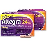 Allegra 24 Hour Allergy Medication, Non Drowsy, Fast and Effective Allergy Relief Medicine for Sneezing, Watery Eyes and Itch