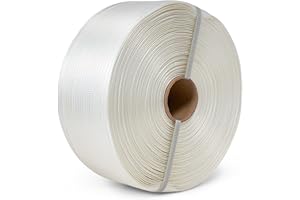 ESK Packaging® Woven Poly Cord Strapping - 1/2" x 3900 Foot x 825lbs Break Strength – Medium Duty, Weather-Resistant Flat Rope – 1 Roll