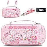 FlyingMage Carrying Case Compatible with Switch 2 2025, Switch2 Hard Shell Storage Bag with 12 Game Card Slots & Strap, Cute Cat Travel Carry Case for Switch 2 Console and Accessories, Claw Machine