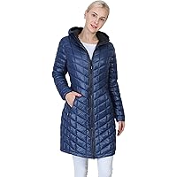 Outdoor Ventures Women's Maryan Hooded Ultra Lightweight Warm Thermolite Long Puffer Coat