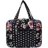 DIWI Quilted Bible Cover Extra Large Sizes 11.25 X 8.25 X 2.75 Inches Bible Tote Good Book Case (XL, C2 Rose Beauty)