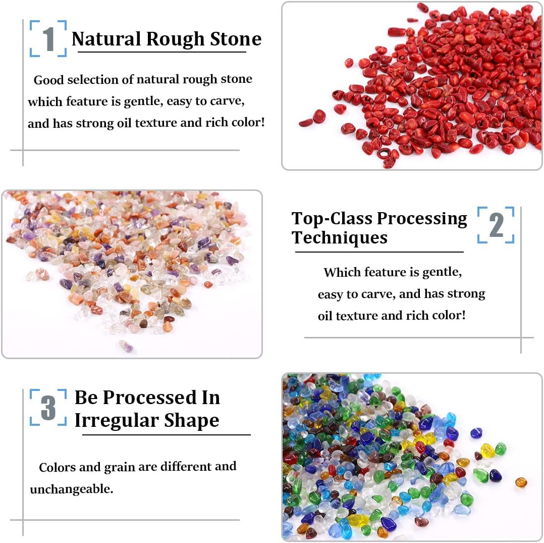 Hilitchi Quartz Stones Tumbled Chips Stone Crushed Crystal Natural Rocks Healing Home Indoor Decorative Gravel Feng Shui Healing Stones (About 1lb(450g)/Bag) (Rose Quartz): Home & Kitchen