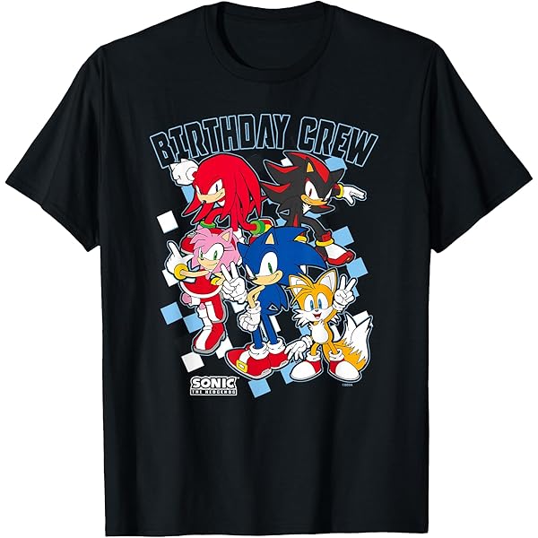Amazon.com: Sonic The Hedgehog Knuckles Miles Group T-Shirts w