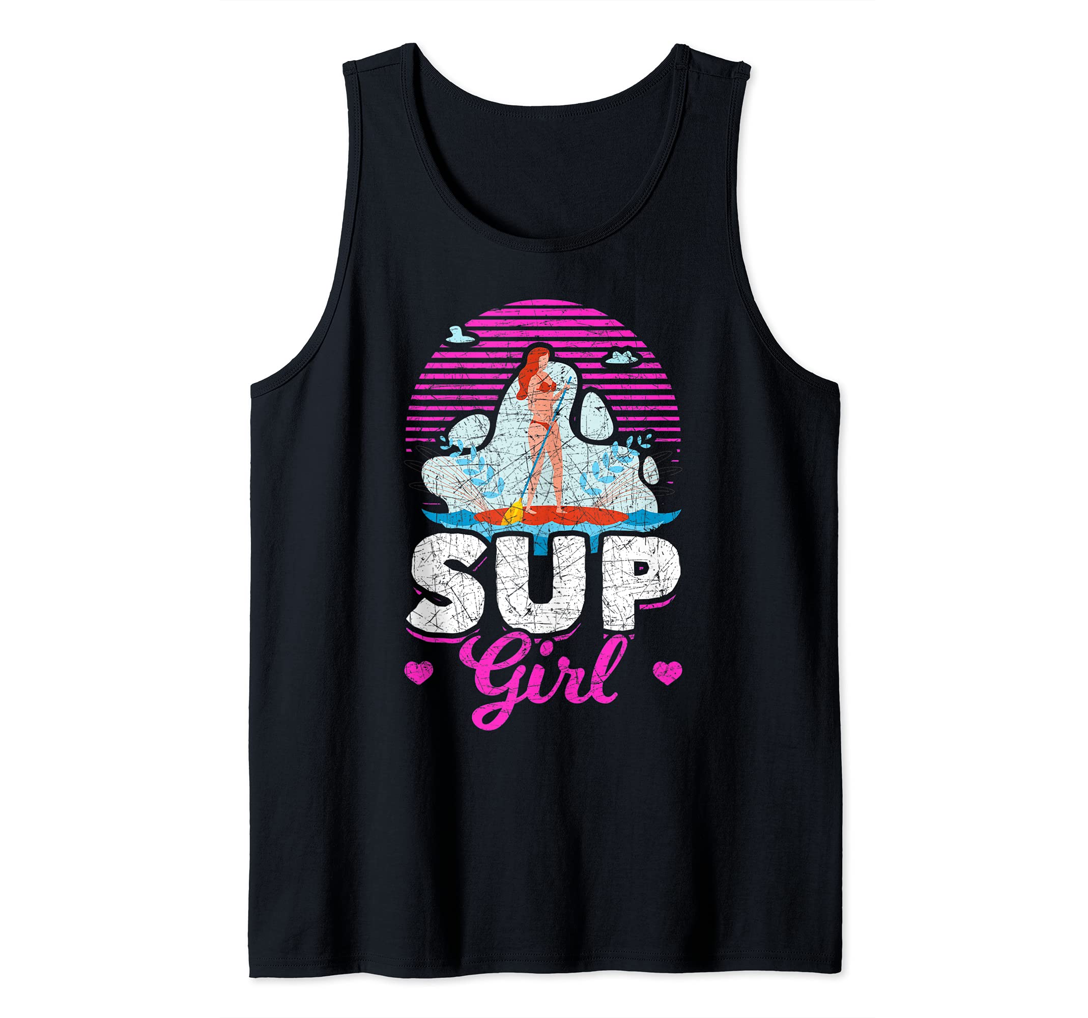 SUP Girl Hearts Stand Up Paddler Women Stand Up Paddling Tank Top