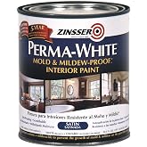 Zinsser 02704 Quart Satin Gloss Perma-White Mildew-Proof Bathroom Paint