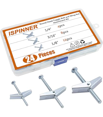 1/4" X 6" Toggle Bolt Butterfly Drywall Anchor
