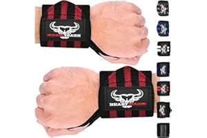 BEAST RAGE Wrist Wraps for Weightlifting - Adjustable Lifting Straps With Thumb Loop for Enhanced Gym Support, Powerlifting, Bodybuilding and Workout
