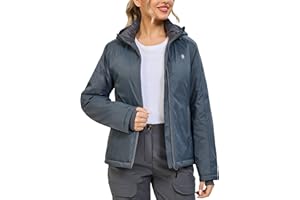 Little Donkey Andy Women's Heat Reflective Winter Warm Jackets with Hooded Water Resistant Windbreaker for Ski Snow Coat