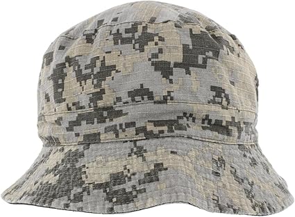 gray camo bucket hat