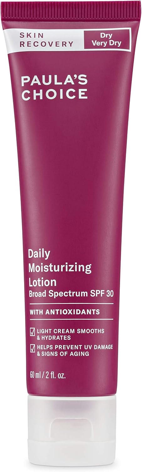 Paula's Choice SKIN RECOVERY Face Moisturiser SPF 30, Moisturising Sunscreen Soothes & Replenishes Skin, UVA/UVB Protection