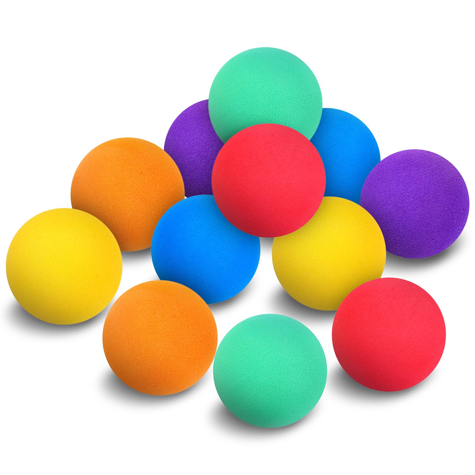 24Pcs Soft Foam Balls, 1.5 Inch Mini Hard EVA sponge balls for Kids Birthday Party Favors,Lightweight Safe Fillers Toy for Early Education,Indoor and Outdoor Activities,Party Decoration (Mixed Color)