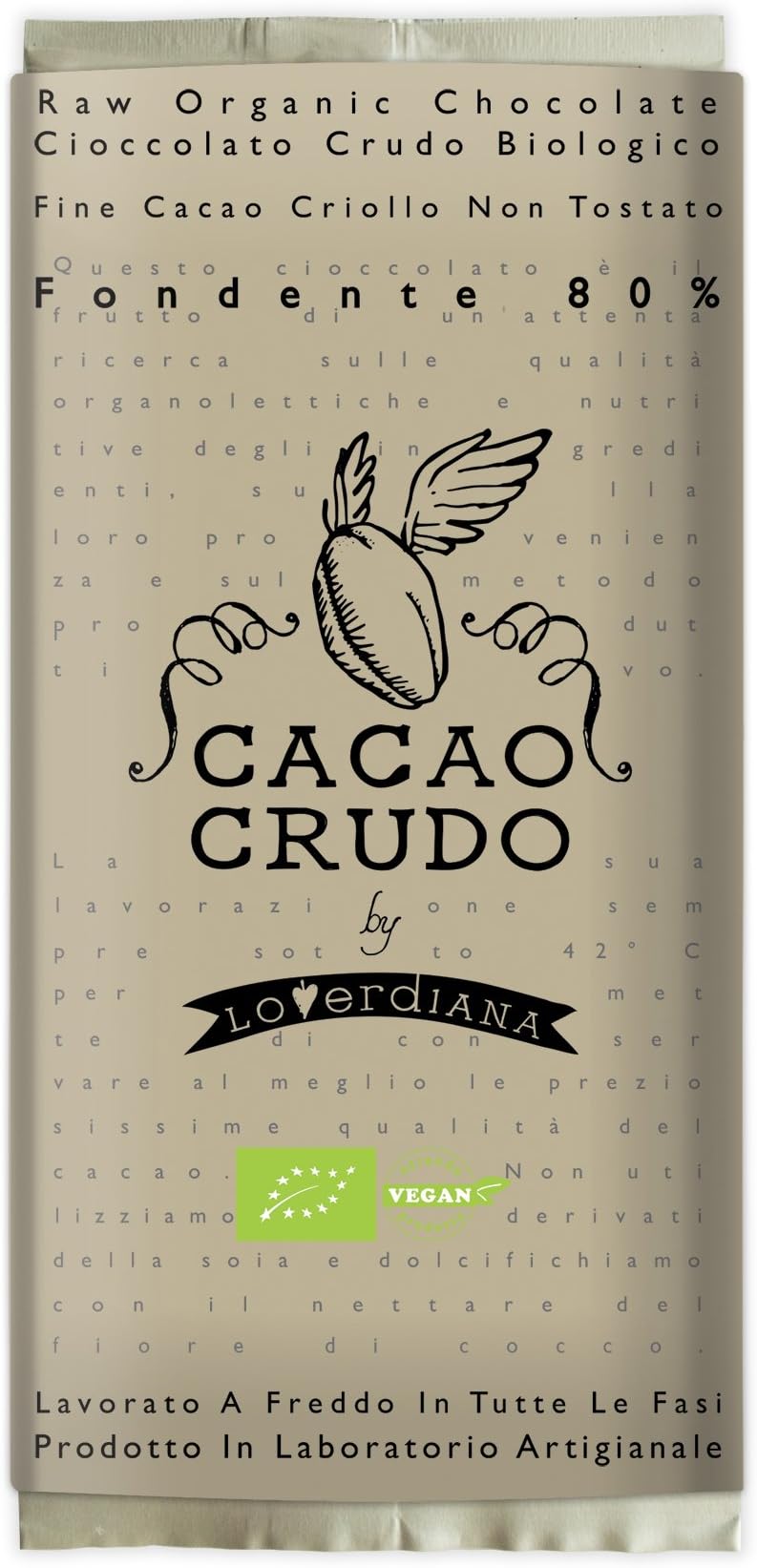 Cacao Crudo 80% Raw Organic Dark Chocolate Bar