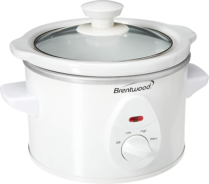 Brentwood Slow Cooker, 1.5 Quart, White 