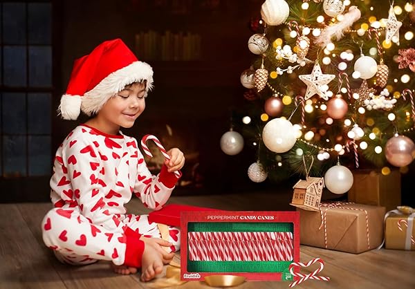 FRUIDLES 12-PACK CHRISTMAS 5 INCH CANDY CANES SUCKERS, PEPPERMINT FLAVOR, INDIVIDUALLY WRAPPED (12-PACK)
