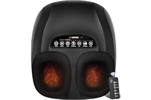 JZBRAIN Shiatsu Foot Massager Machine with Heat : Deep Kneading Foot Massager with Vibration & Compression for Plantar Fasciitis & Neuropathy - for Women & Men,Relax for Home Office Use
