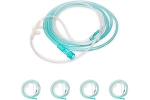 FOQITOXI 4 Pack High-Flow Soft Nasal Oxygen Cannula, Universal Connector, Kink Resistant