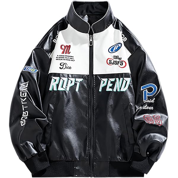thumbnail image 2 of Men's Varsity Baseball Jacket - Cotton Bomber Coat With Streetwear Style And Pockets 2 of 14