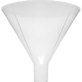 EISCO Powder Funnel, 6" (150mm) Diameter - Polypropylene Plastic - Parallel Stem - Resistant to Acids &amp; Alkalis - Great for Laboratory, Classroom or Home Use