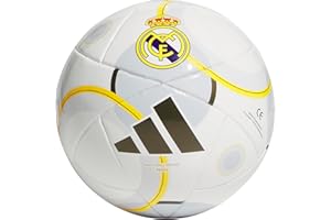 adidas Unisex-Adult Real Madrid Home Mini Soccer Ball, White/Bold Gold/Solid Grey, 1