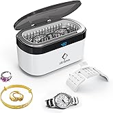 Life Basis Ultrasonic Jewelry Cleaner, Portable Ultrasonic Cleaner 17 OZ (500ML) 42kHz Jewelry Cleaner with 5 Digital Timer a