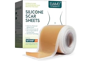 ZODENIS Silicone Scar Sheets(1.8” x 157”Inch- 4M), Scar Tape, Scar Strips, Medical Grade, Scar Remover, C-Section, Surgery, Keloid, Tummy Tuck, Scar Patch.
