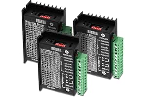 Twotrees TB6600 Stepper Motor Driver 4A 9-42V CNC Controller for 42 57 86 Stepper Motor Nema17 Single Axes Phase Hybrid Stepper Motor for CNC Arduino 3D Printer (3PCS)