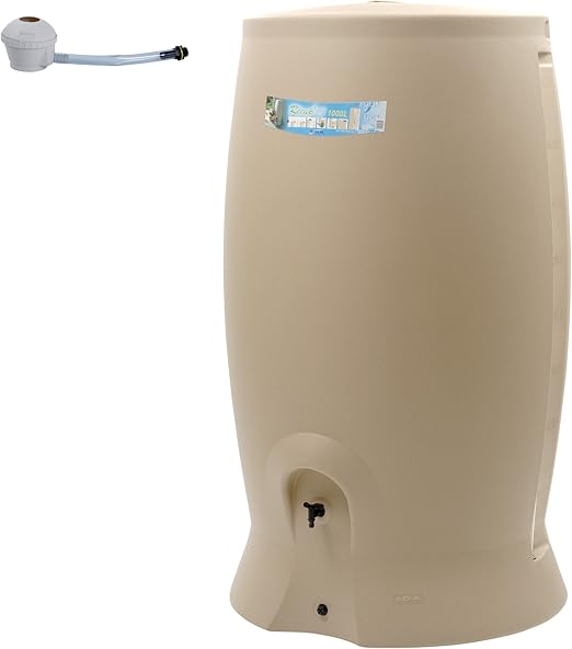 Eda Plastiques Recupo 1000l Rotomoulé Récupérateur Deau Beige