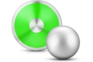 VercanMonth 2 Pcs Throwing Discus and Iron Shot Put Ball Set 1 kg Training Discus 8 lb Shot Put Track and Field Training Equipment for Boys Girls Beginners School Throwers Outdoor Practice