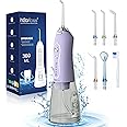 Water Dental Flosser Teeth Pick, H2ofloss Cordless Portable Oral Irrigator 300ML Rechargeable Travel Irrigation Cleaner IPX7 Waterproof WaterFlosser for Home Travel Lavender