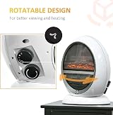 Marco Paul 1500W White Freestanding Electric Fireplace Heater with LED Flame view 4