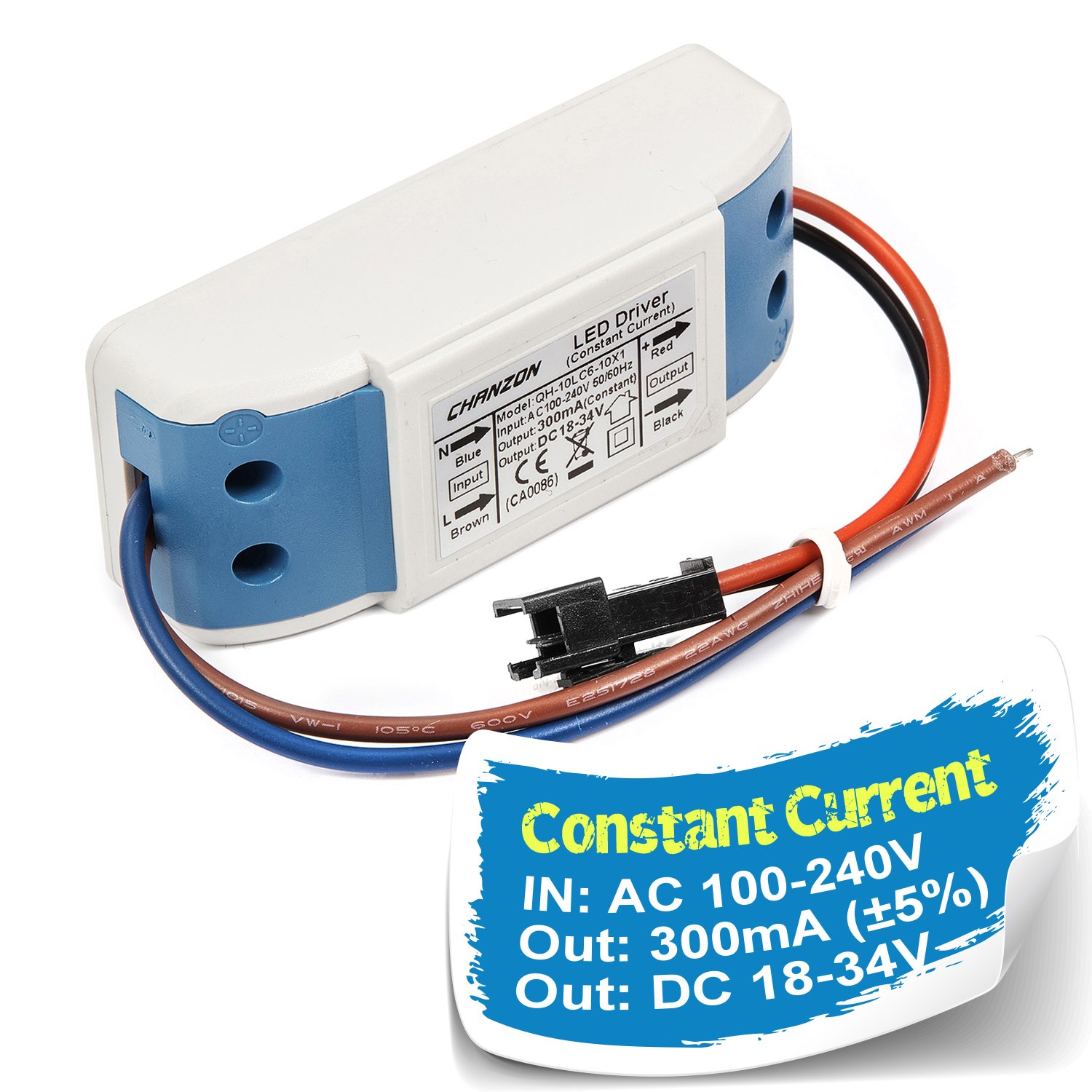 Chanzon LED Driver 300mA (Constant Current Output) 18V-34V (Input 85 ...