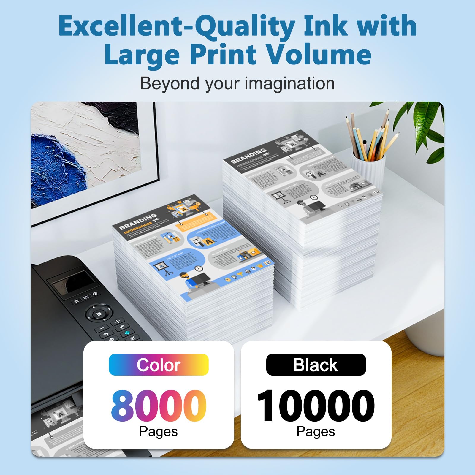 DEEIYUER 502 Ink Refill Bottles ET-2850 ET-3850 ET-4850 ET-15000 502 Ink Compatible for ET 2850 ET 3850 ET-4760 ET-2760 ET-3830 ET 4850 ET 15000 ET-3843 ET-2980 ET-3950 4950 3750 Printer