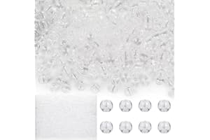DoDoBeads 200 pcs 10×12mm Hair Beads, Clear Large Hole Beads for Hair, Jumbo Hair Beads, Hair Beads for Braids, Acrylic Beads for Craft, Large Pony Beads, Big Beads for Hair