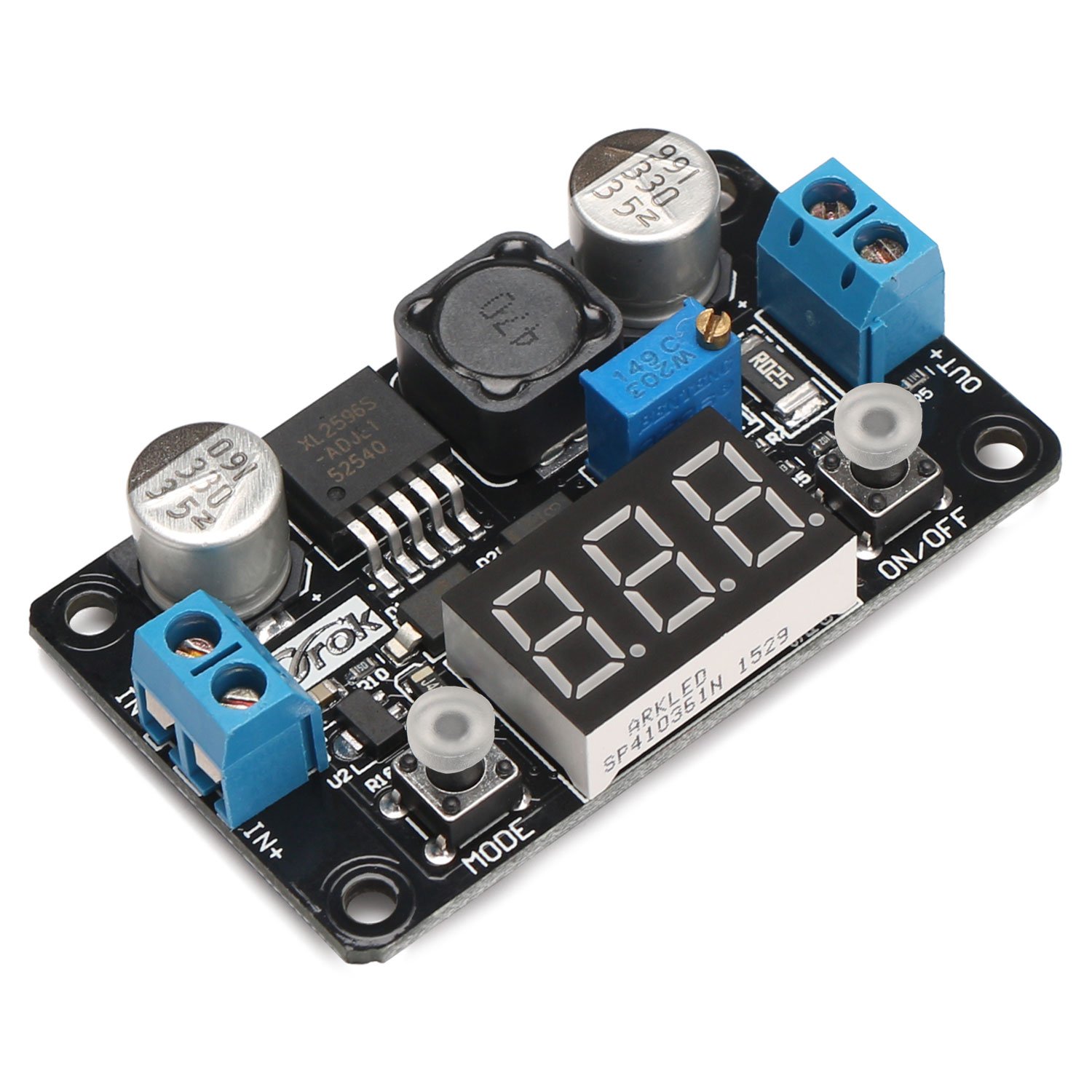 DROK 180057 LM2596 Analog Control Buck Converter DCDC 432V to 1.25