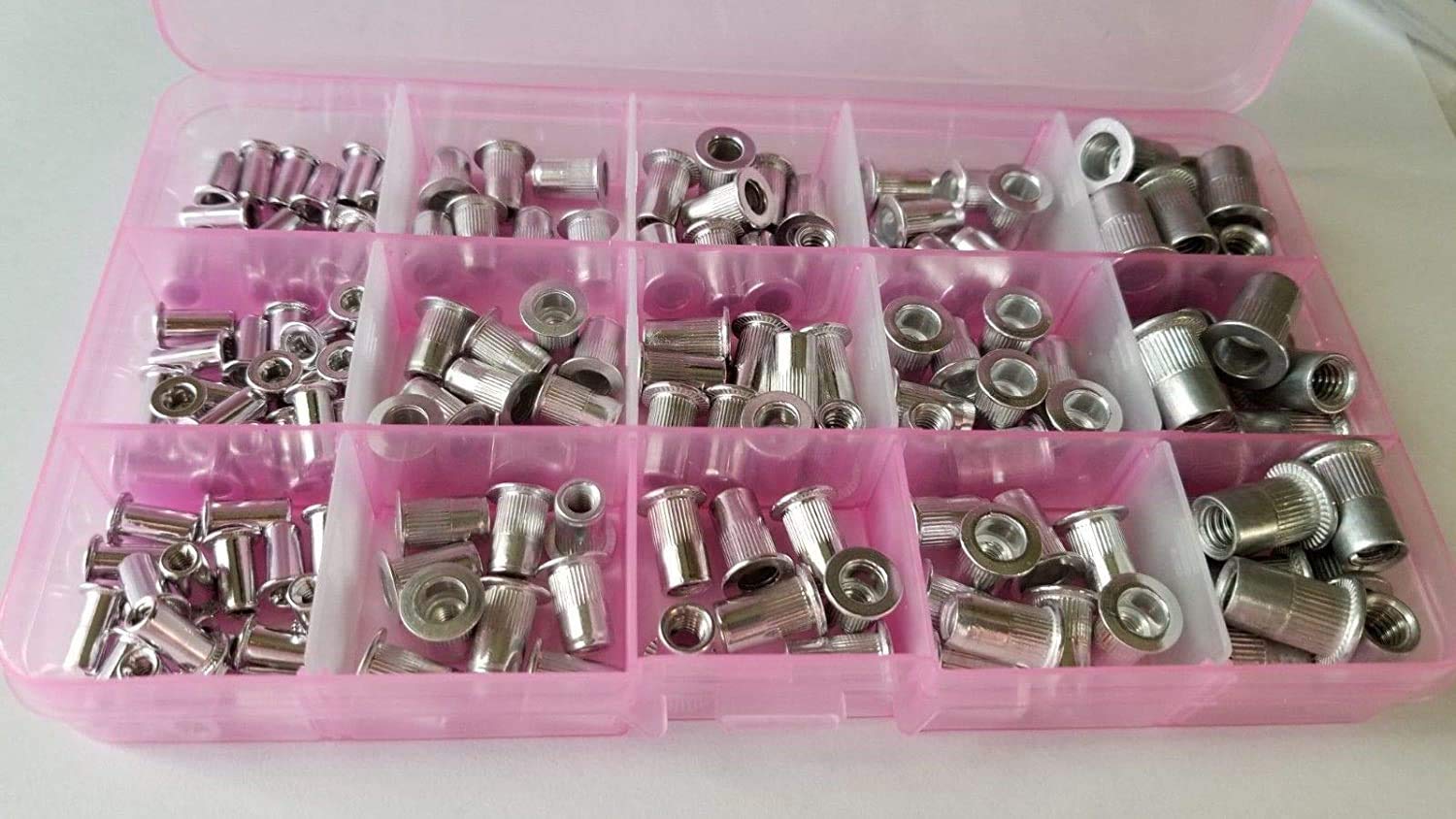 150 pcs Aluminum Rivet Nut Kit Rivnut Nutsert Standard Inch SAE
