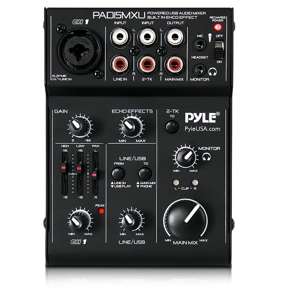 Pyle 3 Channel USB Mixer DJ Controller Sound Audio Amazon.in Electronics