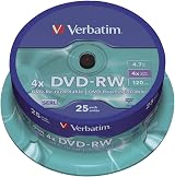 Verbatim DVD-RW 4.7GB Rewritable 4X Spindle 25 Pack Matte Silver SERL Tech view 2